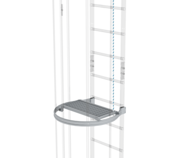 Zwischenplattform klappbar alu-eloxiert | © MUNK GmbH