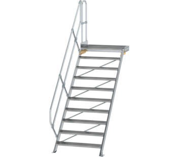 Treppe m. PF 45° St.br. 1000 mm, 10 St., Alu ger. | © MUNK GmbH