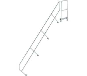 Stairs w. plat. 45° 2nd handrail for 13 steps, 45° | © MUNK GmbH