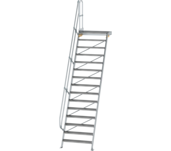 Esc. PF 60° larg. mar. 1000 mm, 15 mar., alu strié | © MUNK GmbH