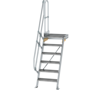 Treppe m. PF 60° St.br. 600 mm, 6 St., Alu ger. | © MUNK GmbH