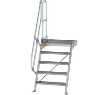 Treppe m. PF 60° St.br. 800 mm, 5 St., Alu ger. | © MUNK GmbH