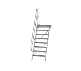 Treppe m. PF 60° St.br. 800 mm, 8 St., Alu ger. | © MUNK GmbH