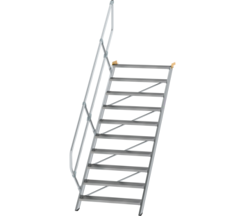 Stairs 45° step width 1,000 mm, 11 steps, gr. alu | © MUNK GmbH