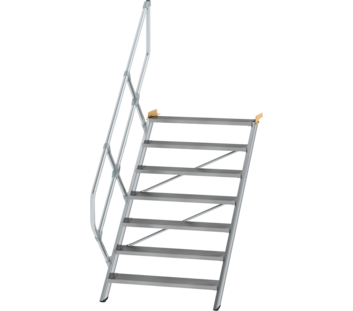 Esc. 45° larg. marche 1000 mm, 7 mar., alu strié | © MUNK GmbH