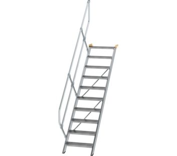 Esc. 45° larg. marche 600 mm, 10 mar., alu strié | © MUNK GmbH