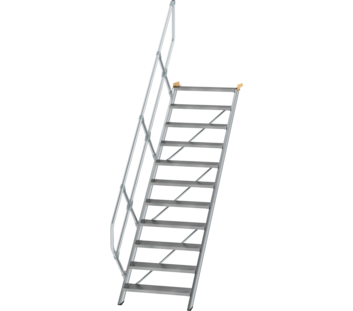 Stairs 45° step width 800 mm, 11 steps, gr. alu | © MUNK GmbH