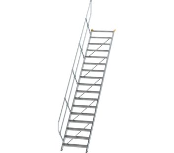 Treppe 45° St.br. 800 mm, 17 St., Alu ger. | © MUNK GmbH