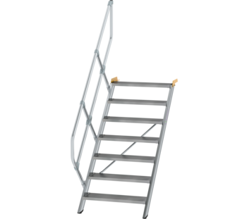 Stairs 45° step width 800 mm, 7 steps, gr. alu | © MUNK GmbH