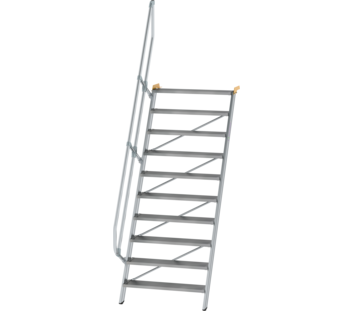 Stairs 60° step width 1,000 mm, 10 steps, gr. alu | © MUNK GmbH