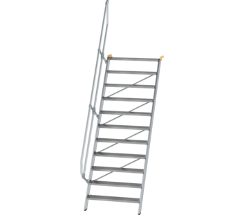 Treppe 60° St.br. 1000 mm, 11 St., Alu ger. | © MUNK GmbH