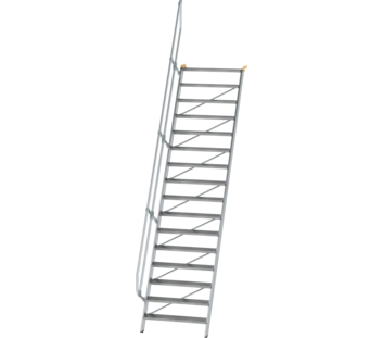 Treppe 60° St.br. 1000 mm, 16 St., Alu ger. | © MUNK GmbH