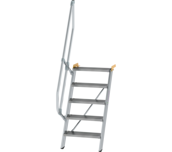 Stairs 60° step width 600 mm, 5 steps, gr. alu | © MUNK GmbH