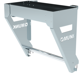 Ablageschale für Geländer bündig mit Clip Tiefe 100 mm Vorderansicht | © MUNK GmbH