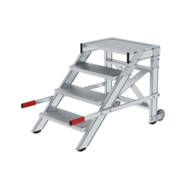 Work platform mobile 600 mm st width, 4 steps | © MUNK GmbH