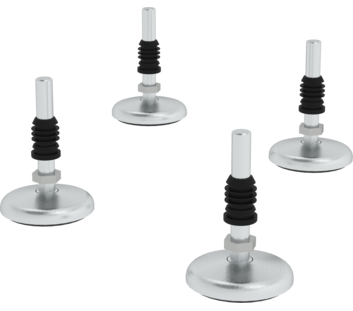 Fußplatten für Aluminium-Arbeitspodest starr,  | © MUNK GmbH