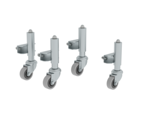 Feder-Bremsrollen, für Arbeitspodeste mit 2 Stufen | © MUNK GmbH