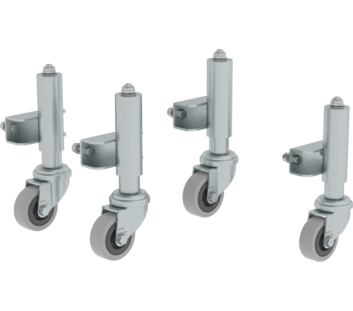 Feder-Bremsrollen, für Arbeitspodeste mit 2 Stufen | © MUNK GmbH